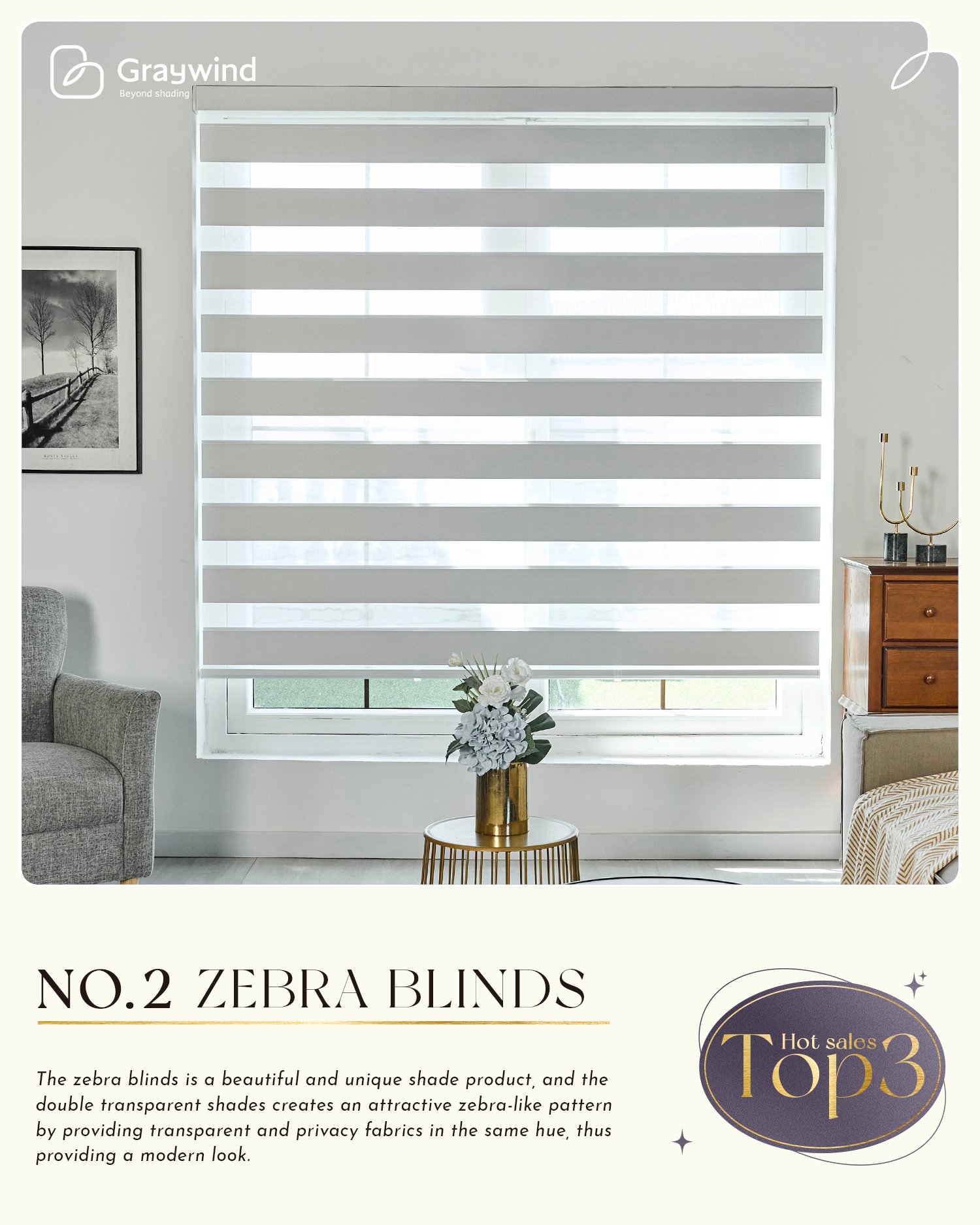 NO. 2 Zebra Blinds